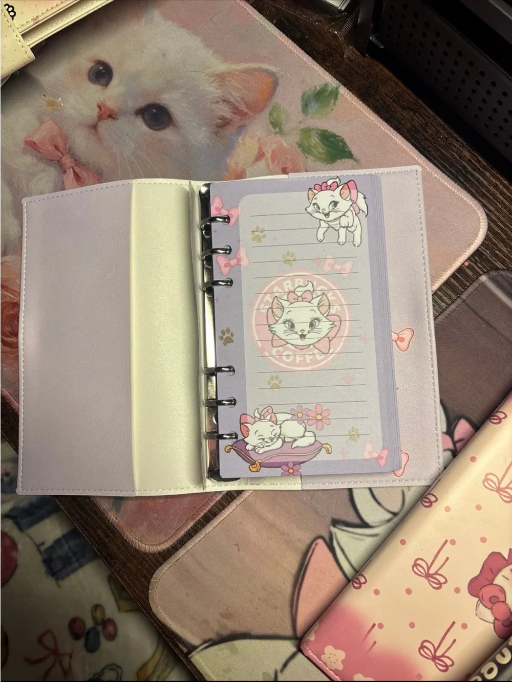 A6 Cute Pink/ purple SB Marie soft Binder Cover - Design